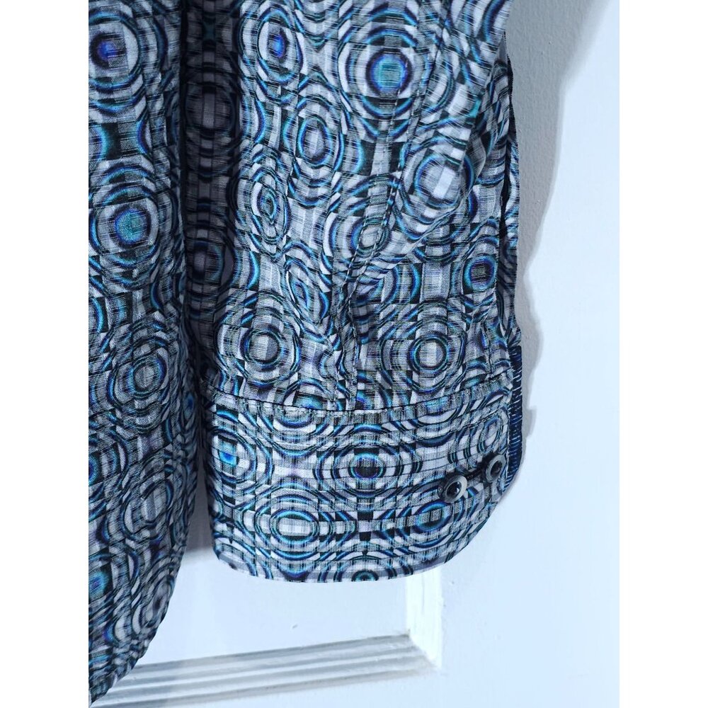 Visconti Men’s Blue/White Geometric Long-Sleeve Shirt M - Picture 4 of 16